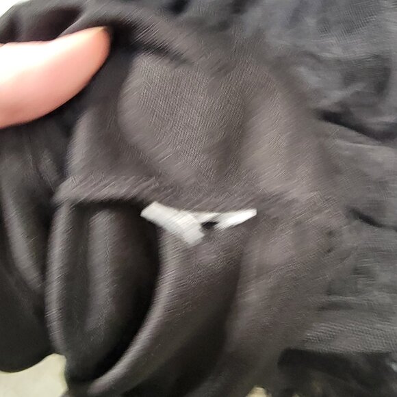 Lulus Tulle for Love Black Layered Tulle Sheer Cap Sleeves Maxi Dress Sz  XL - Picture 6 of 6